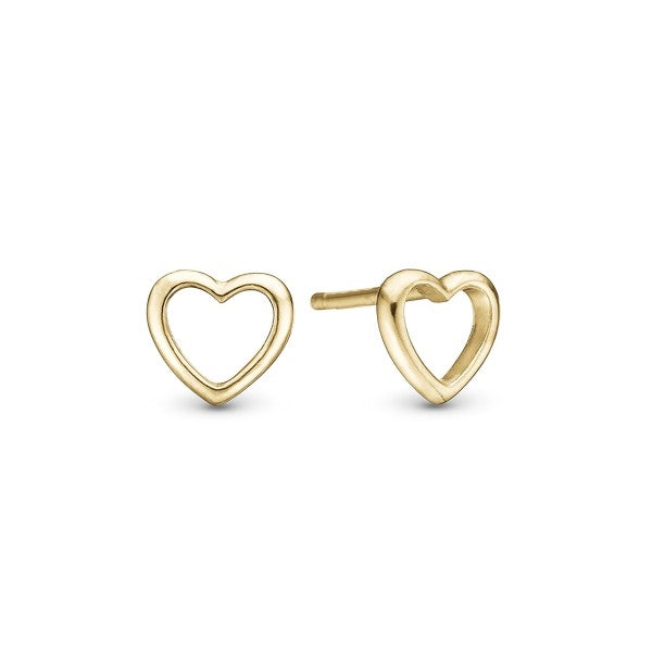 True Hearts øreringe i forgyldt sølv fra Christina Jewelry & Watches